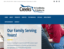 Tablet Screenshot of creeksair.com
